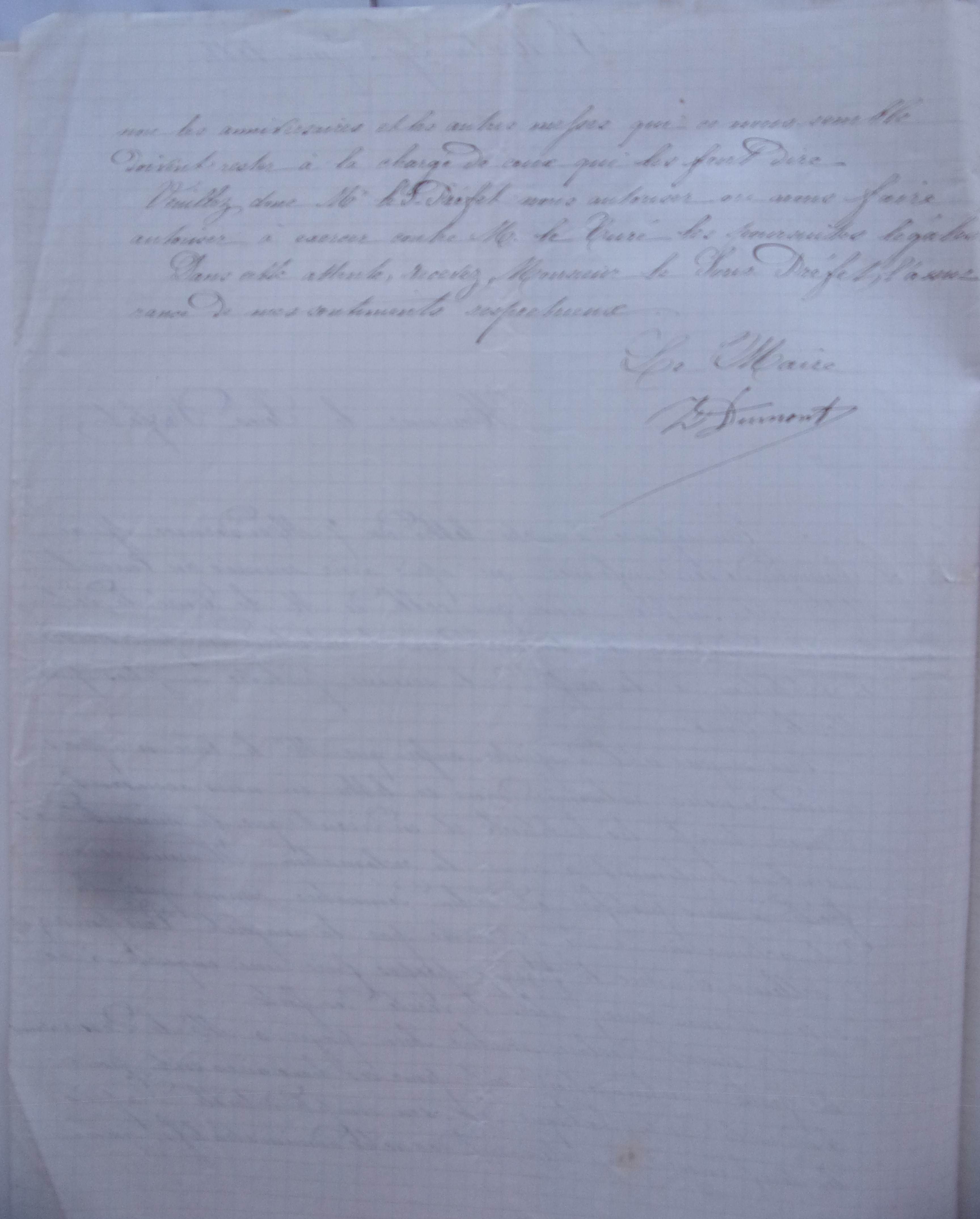 02 juin 1881 - Lettre du maire au Sous-Préfet demandant autorisation d'engager les poursuites légales p2
