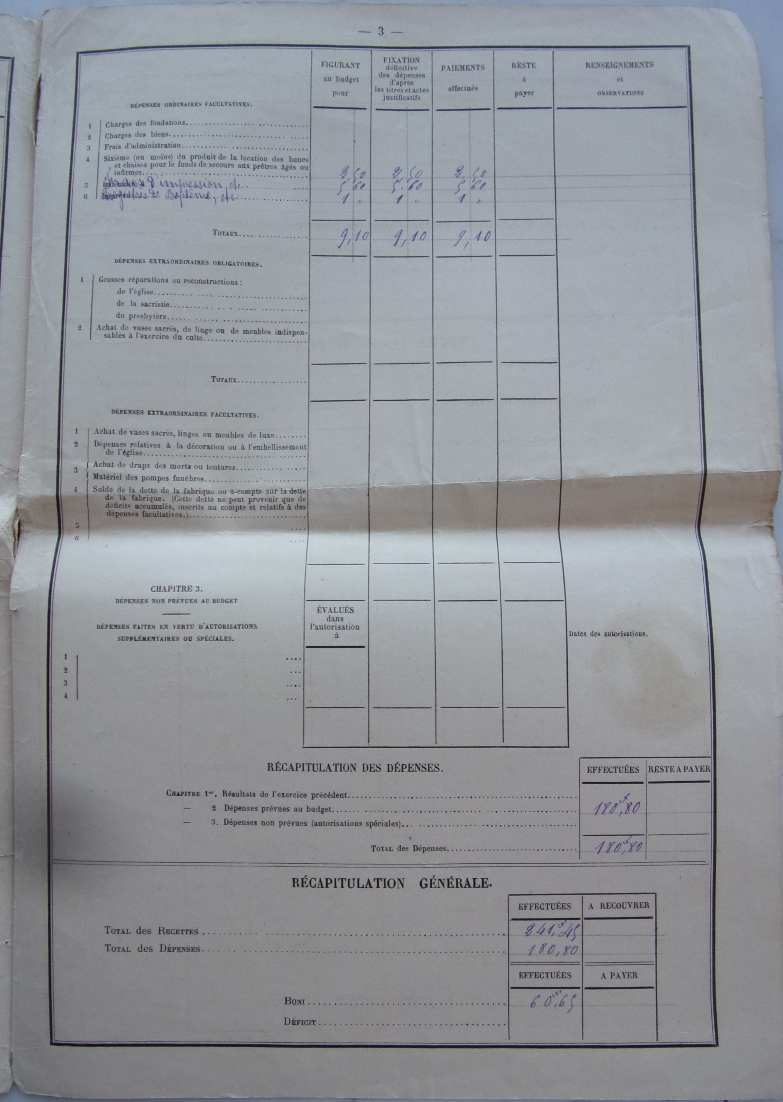 2 mai 1886 - Comptes de 1885 de la fabrique de l'église de Saint Martin p3
