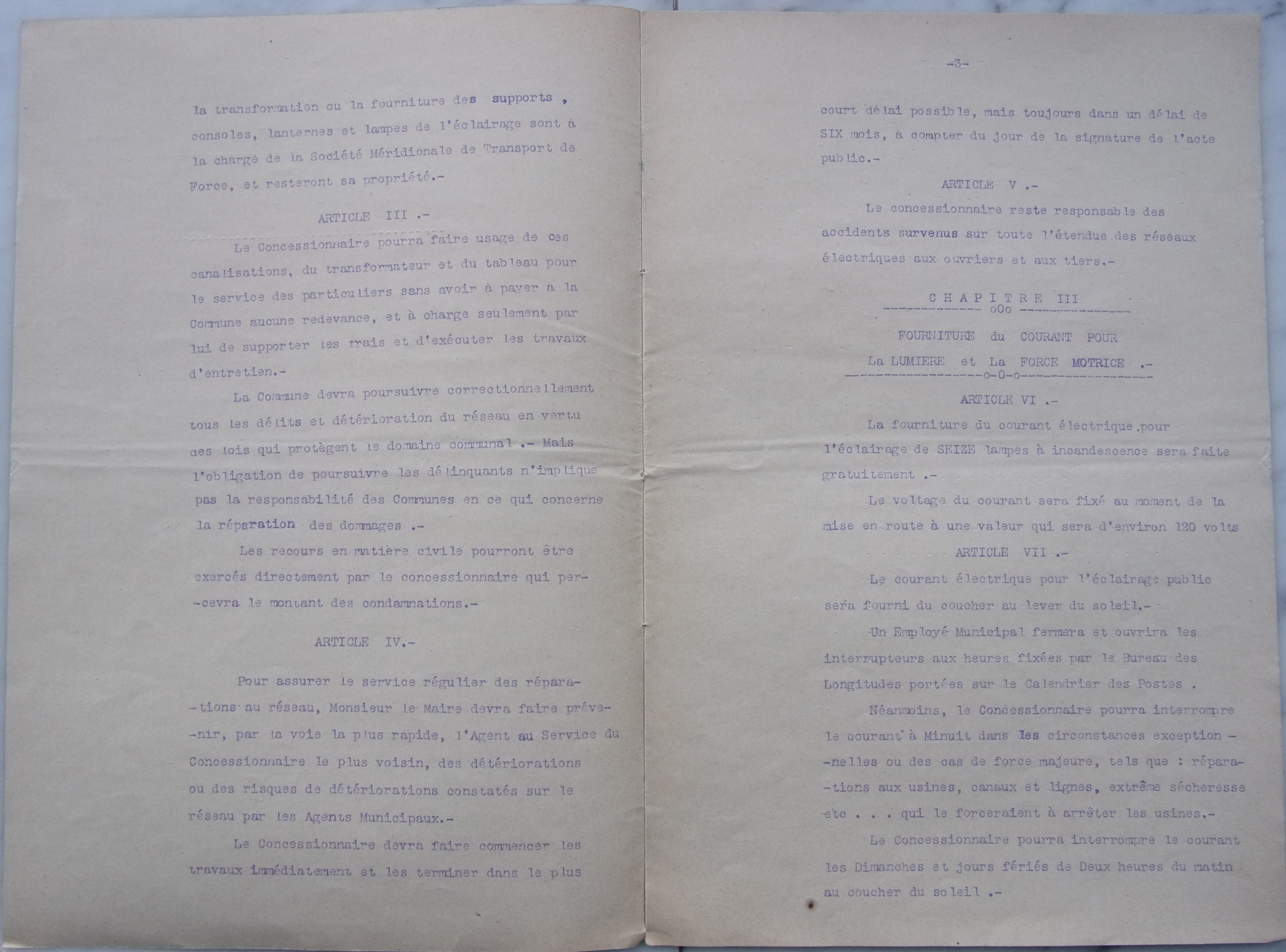 18 décembre 1906 - Cahier des charges Eclairage public p3