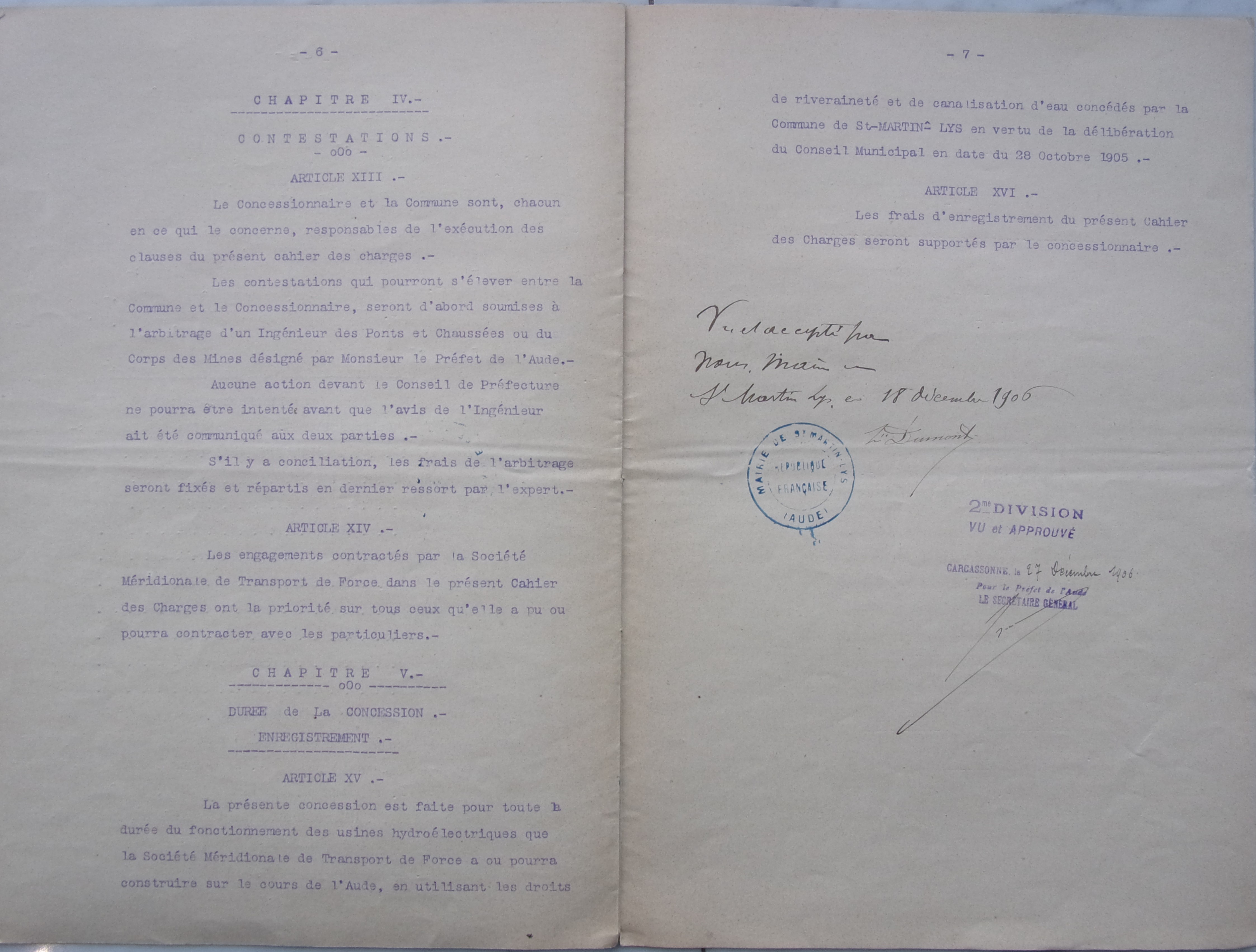 18 décembre 1906 - Cahier des charges Eclairage public p5