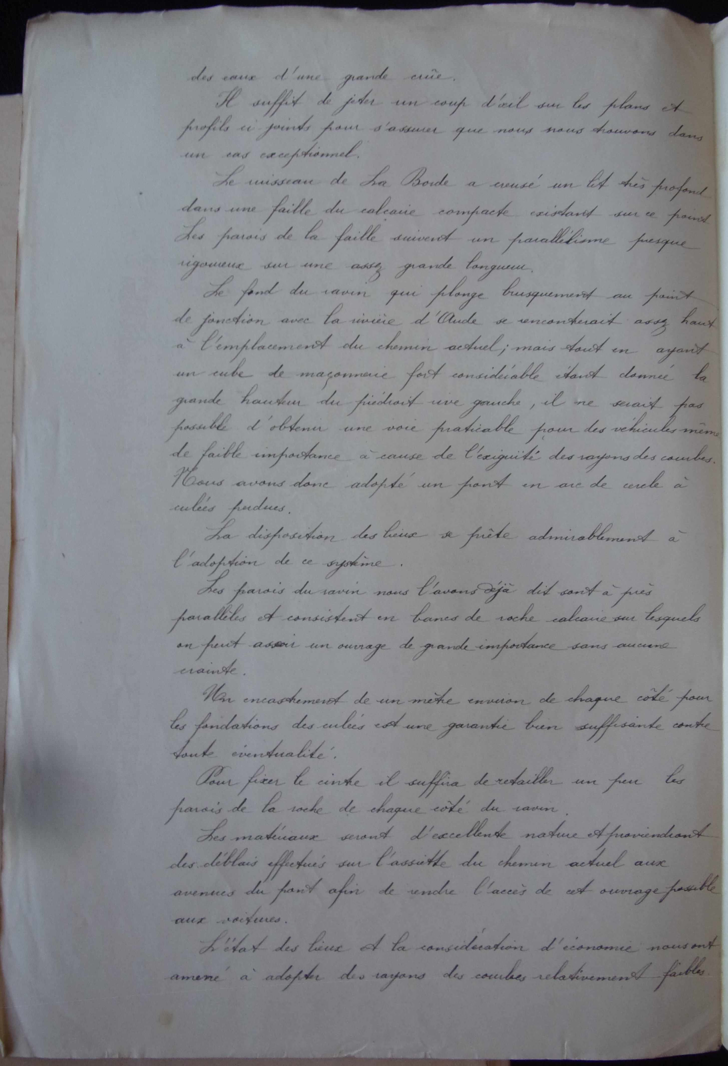 18920226 Rapport à l'appui du projet Avis agent voyer cantonal Construction du pont sur le Ruisseau de La Borde p2 100_9504