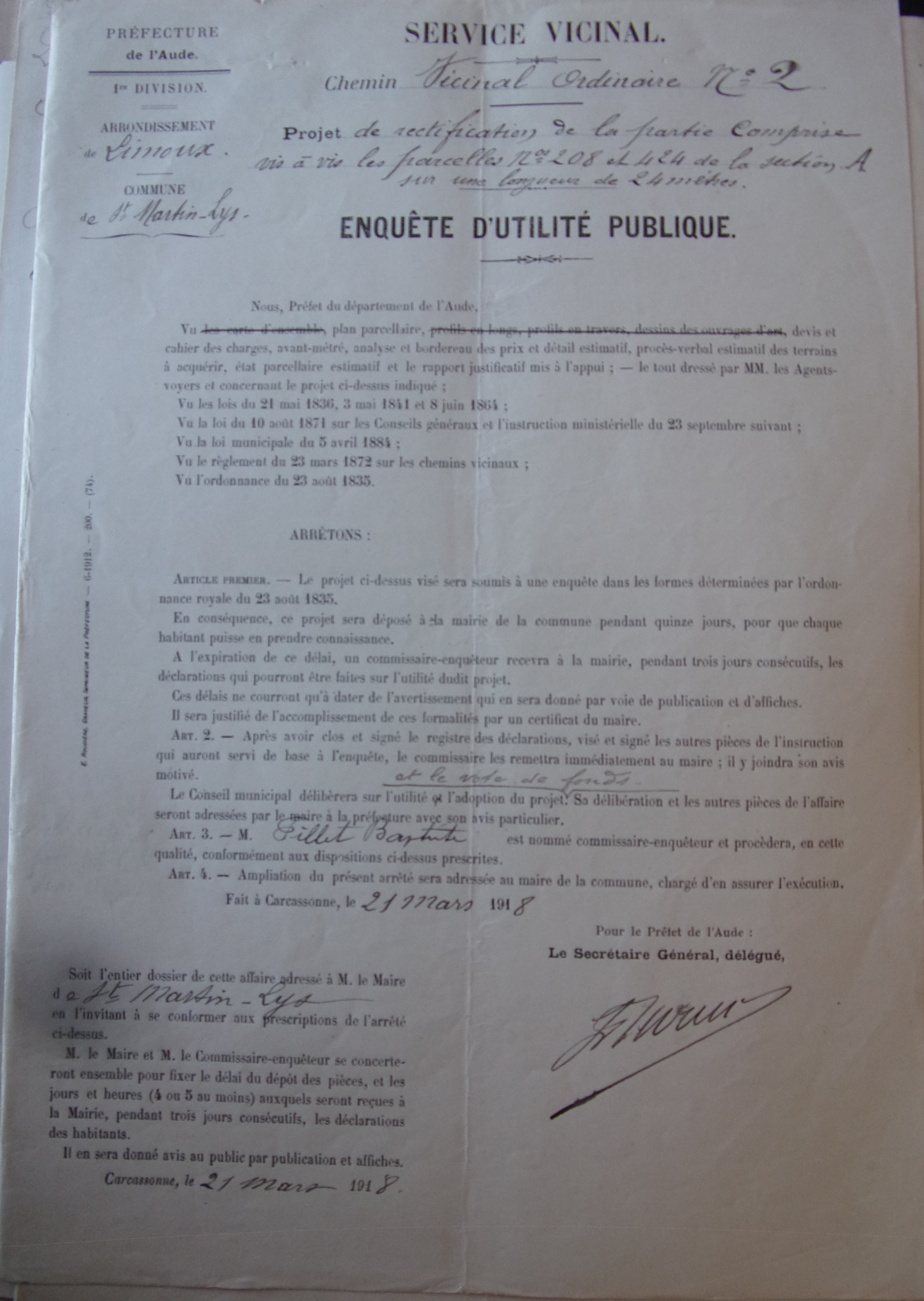 19180321 Enquête d'utilité publique Chemin vicinal 2 p1 100_9047