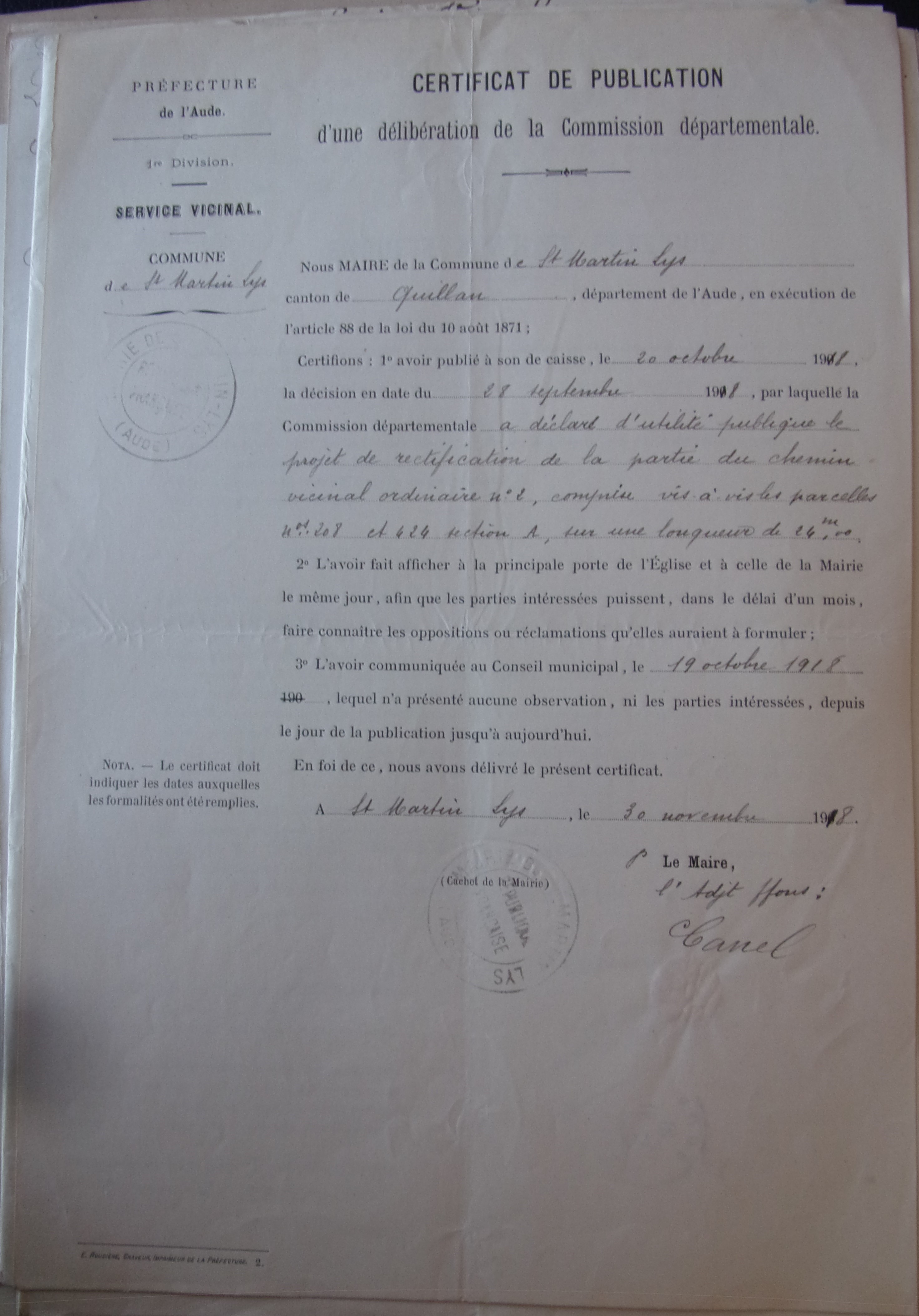 19181130 délibération Commission départementale chemin vicinal 2 p1 100_9046