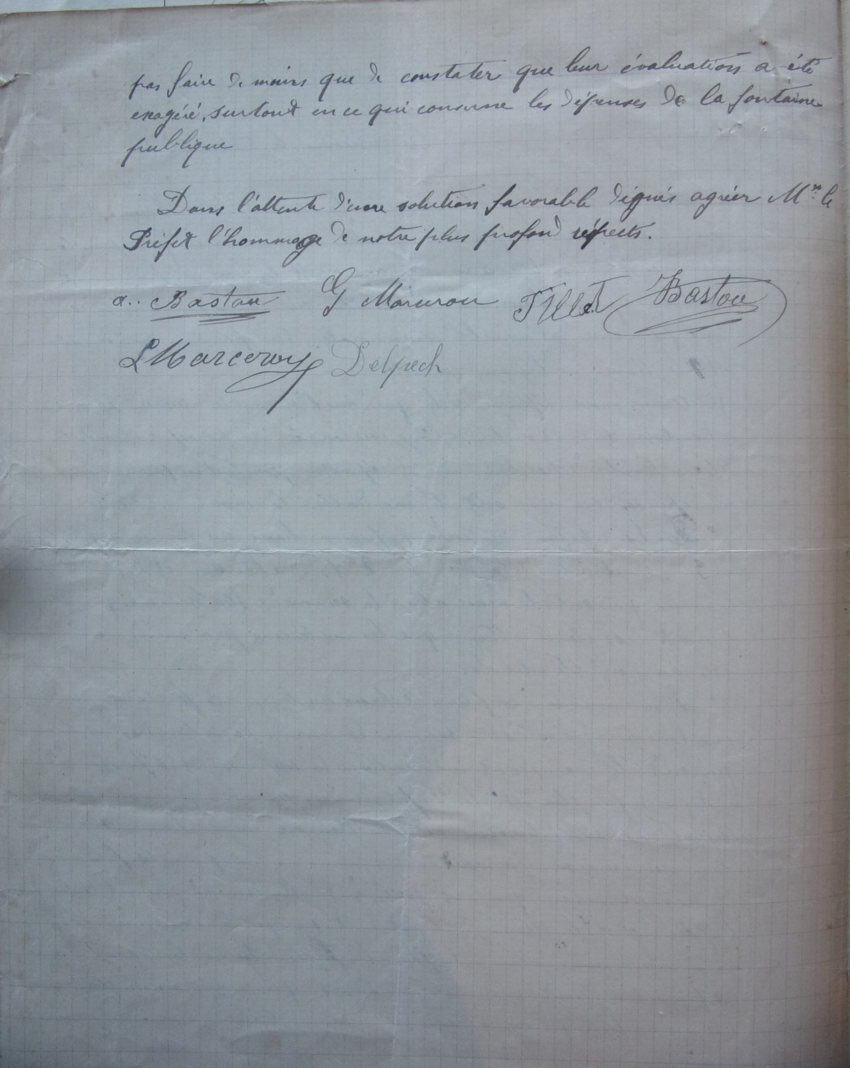 08 février 1909 - Courrier de Monsieur Bastou exprimant ses soupçon de malversation du maire au profit de son beau-père p2