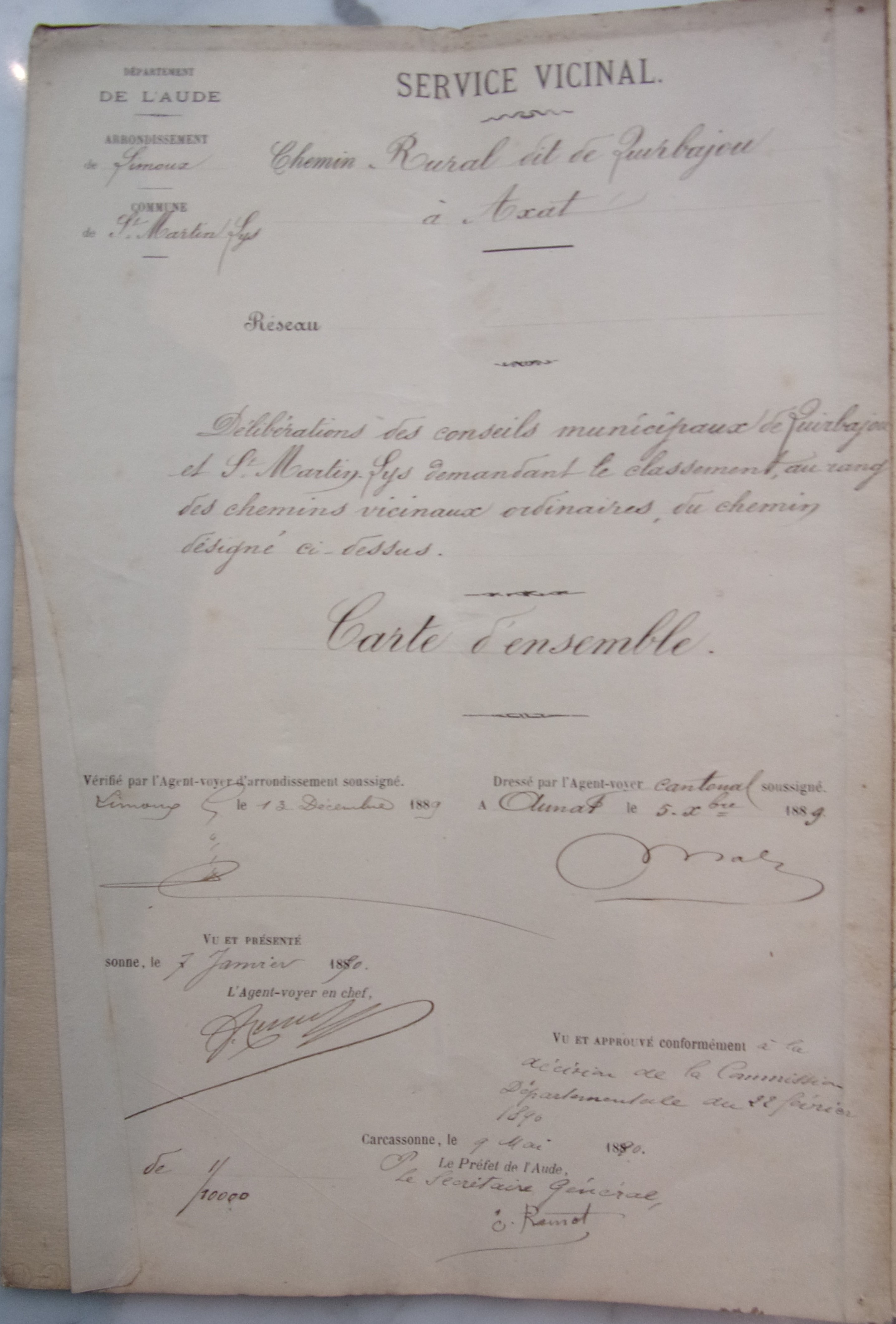 18891205 chemin quirbajou carte p0