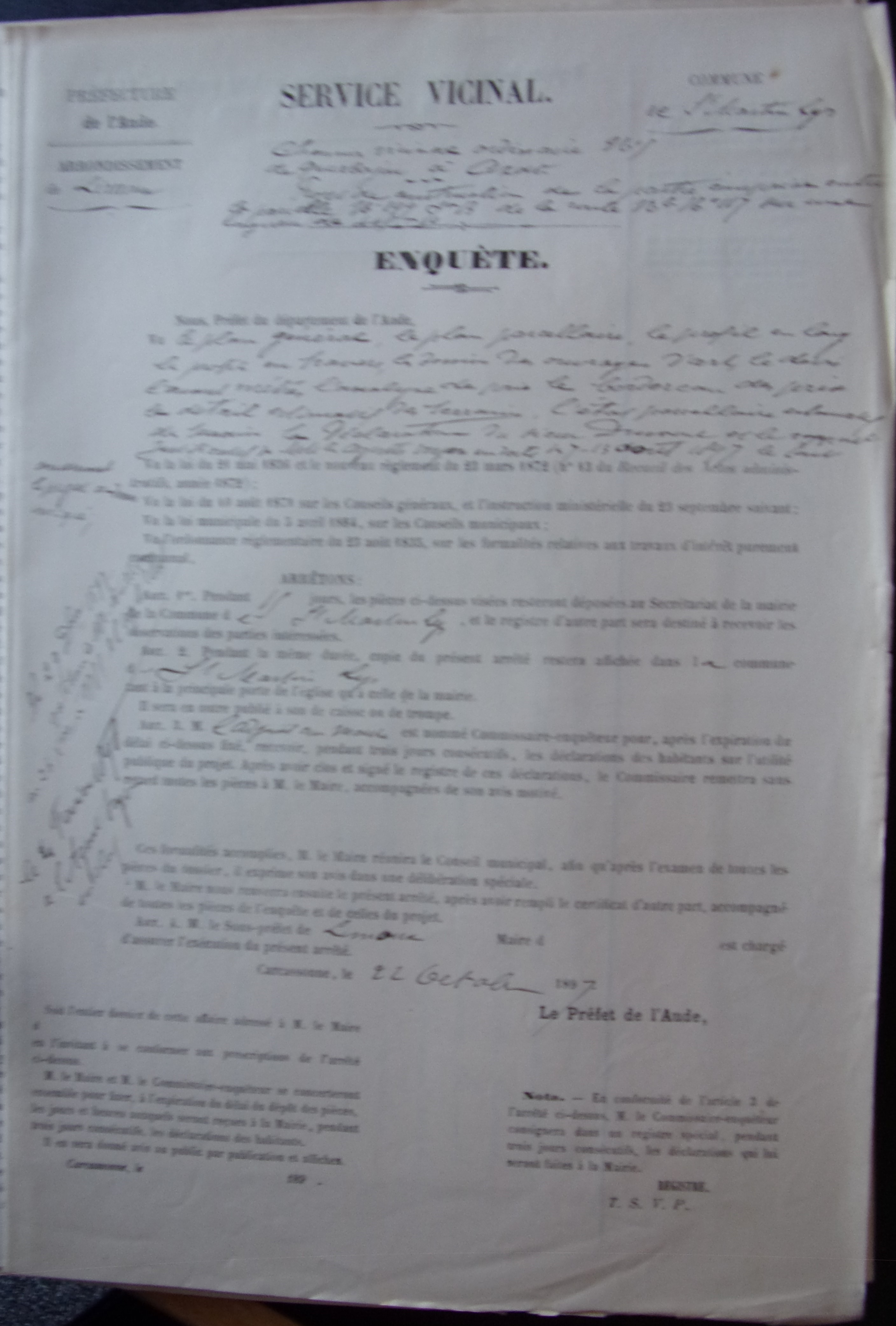 18971022 Enquête Chemin vicinal 5 Quirbajou Axat P1 100_9452