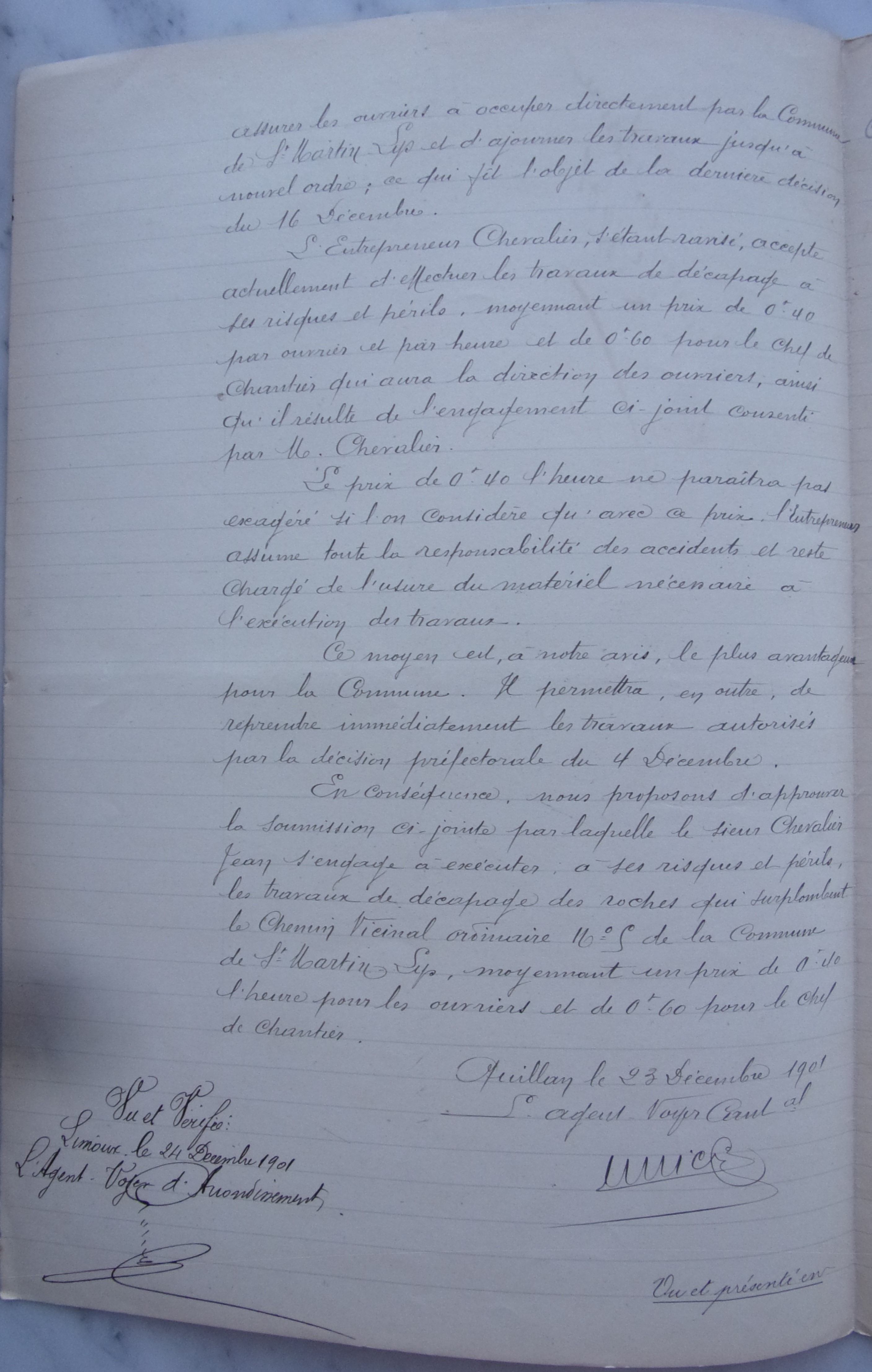 19011223  Propositions de l'agent voyer cantonal  Chemin vicinal 5 Quirbajou Axat p2 100_9406