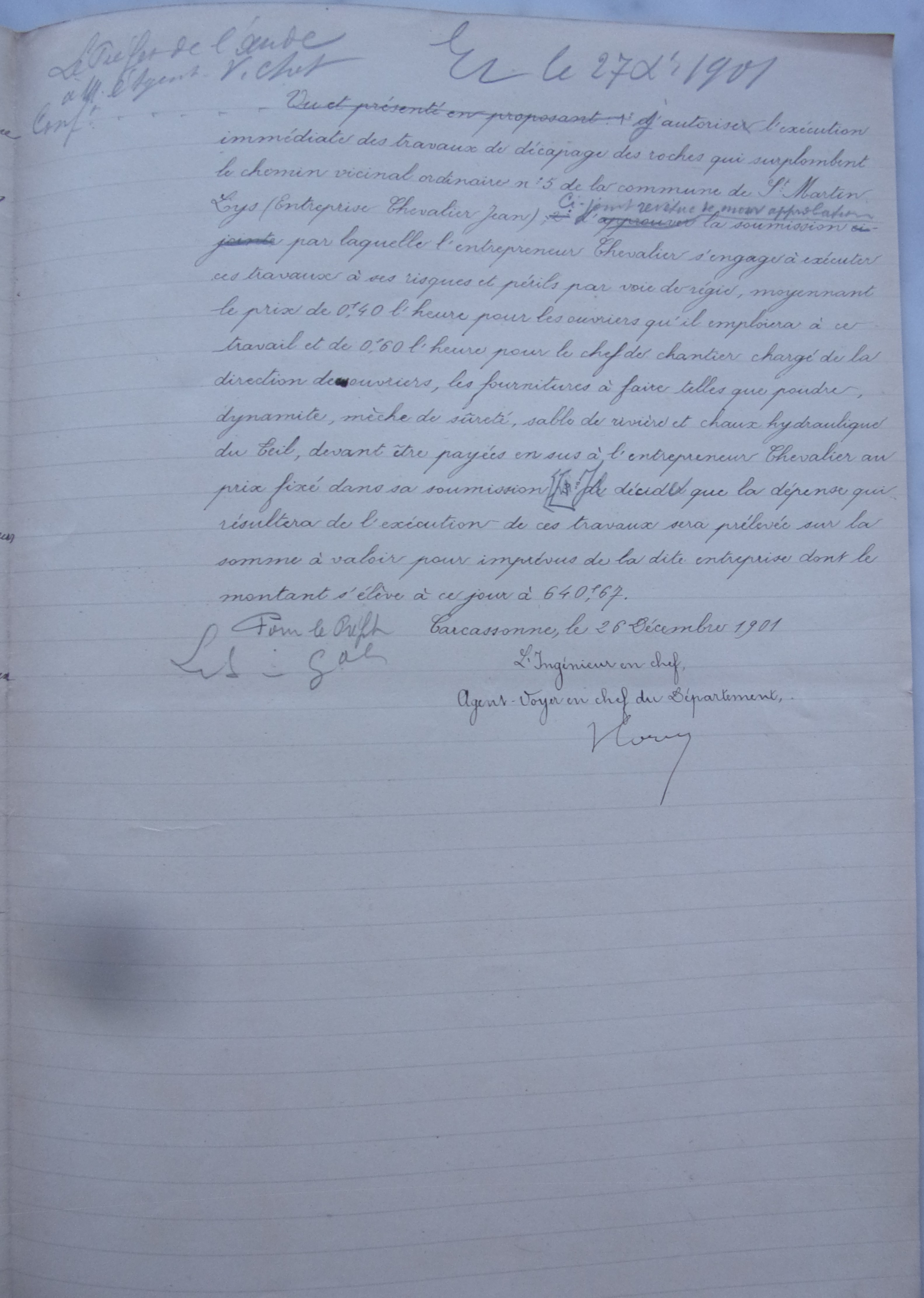 19011223  Propositions de l'agent voyer cantonal  Chemin vicinal 5 Quirbajou Axat p3  100_9407