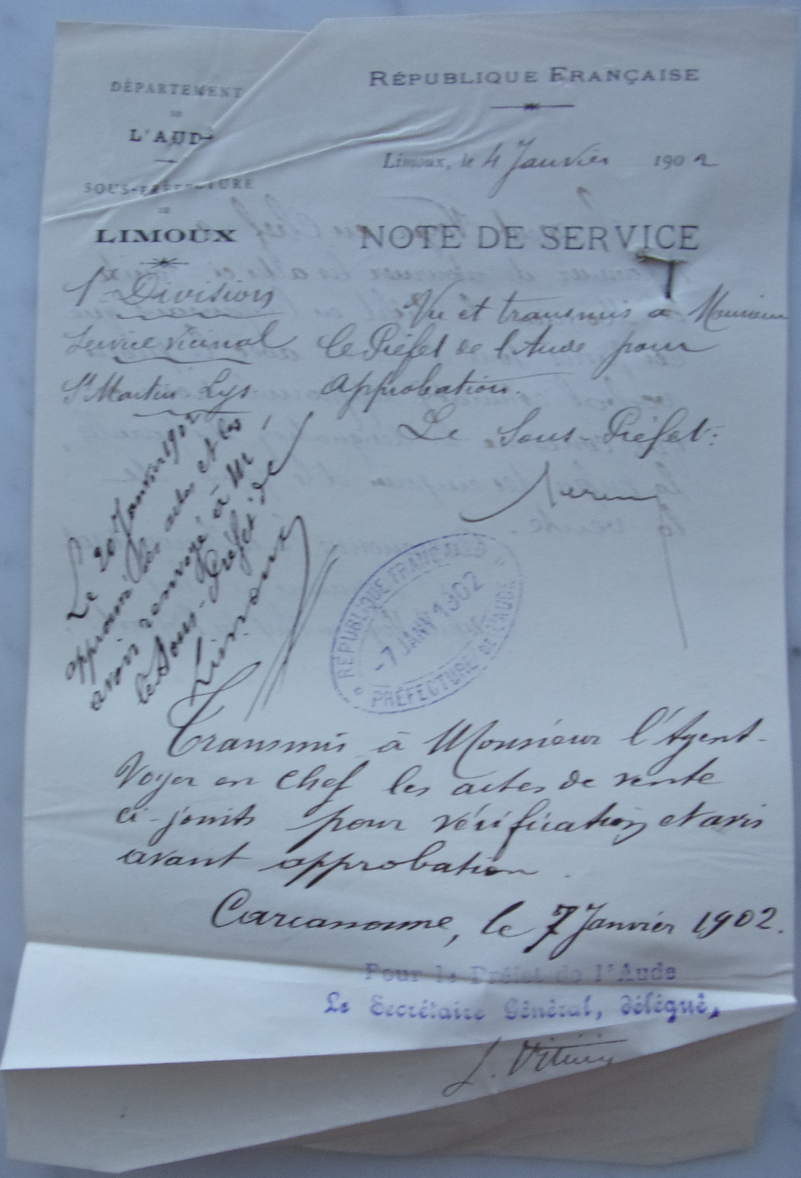 19020104 Note de service Chemin vicinal 5 Quirbajou Axat p1 100_9398