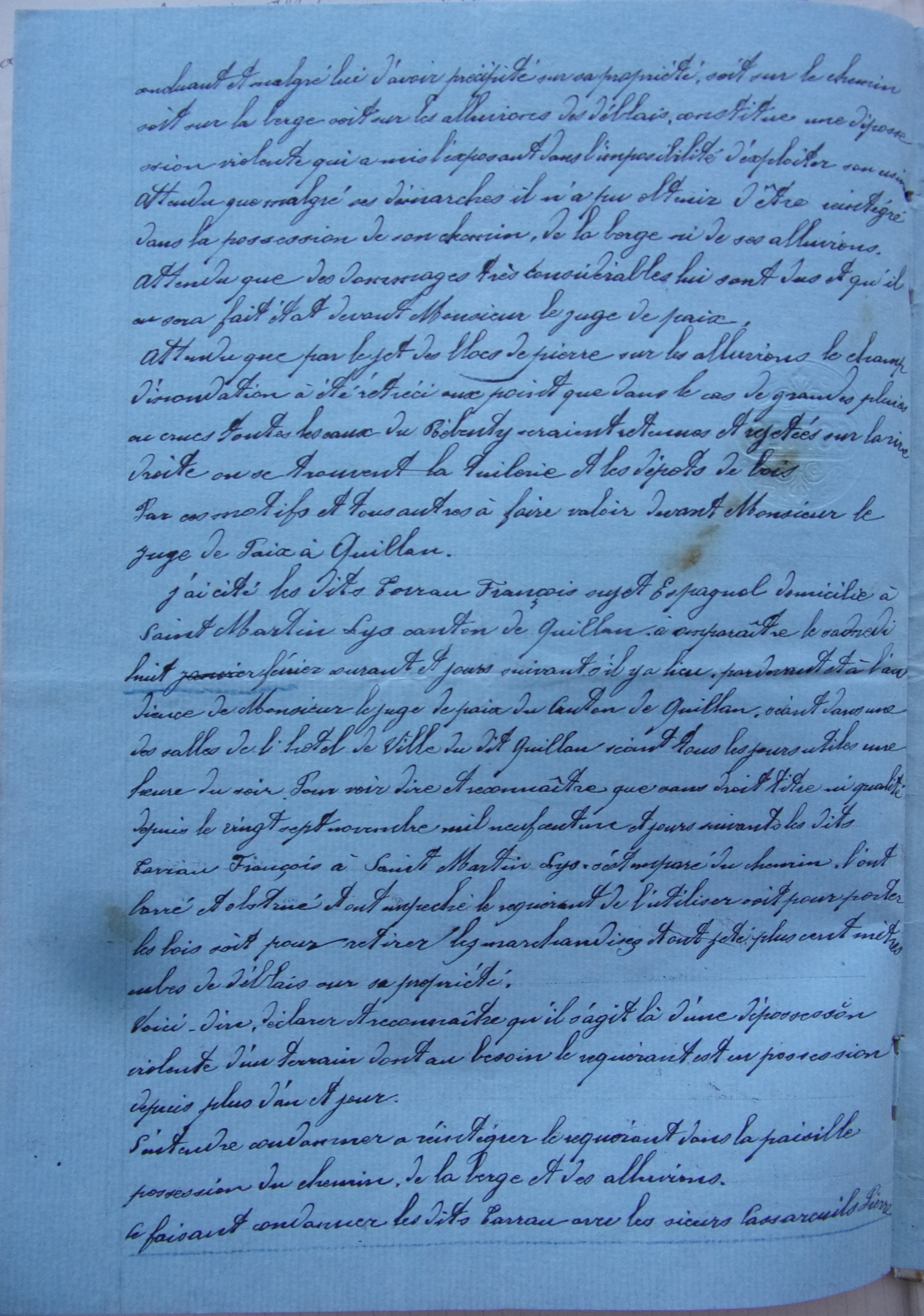 19020206 juge de paix  Travaux chemin vicinal 5 quirbajou axat indemnisation Dumont p2 100_9361