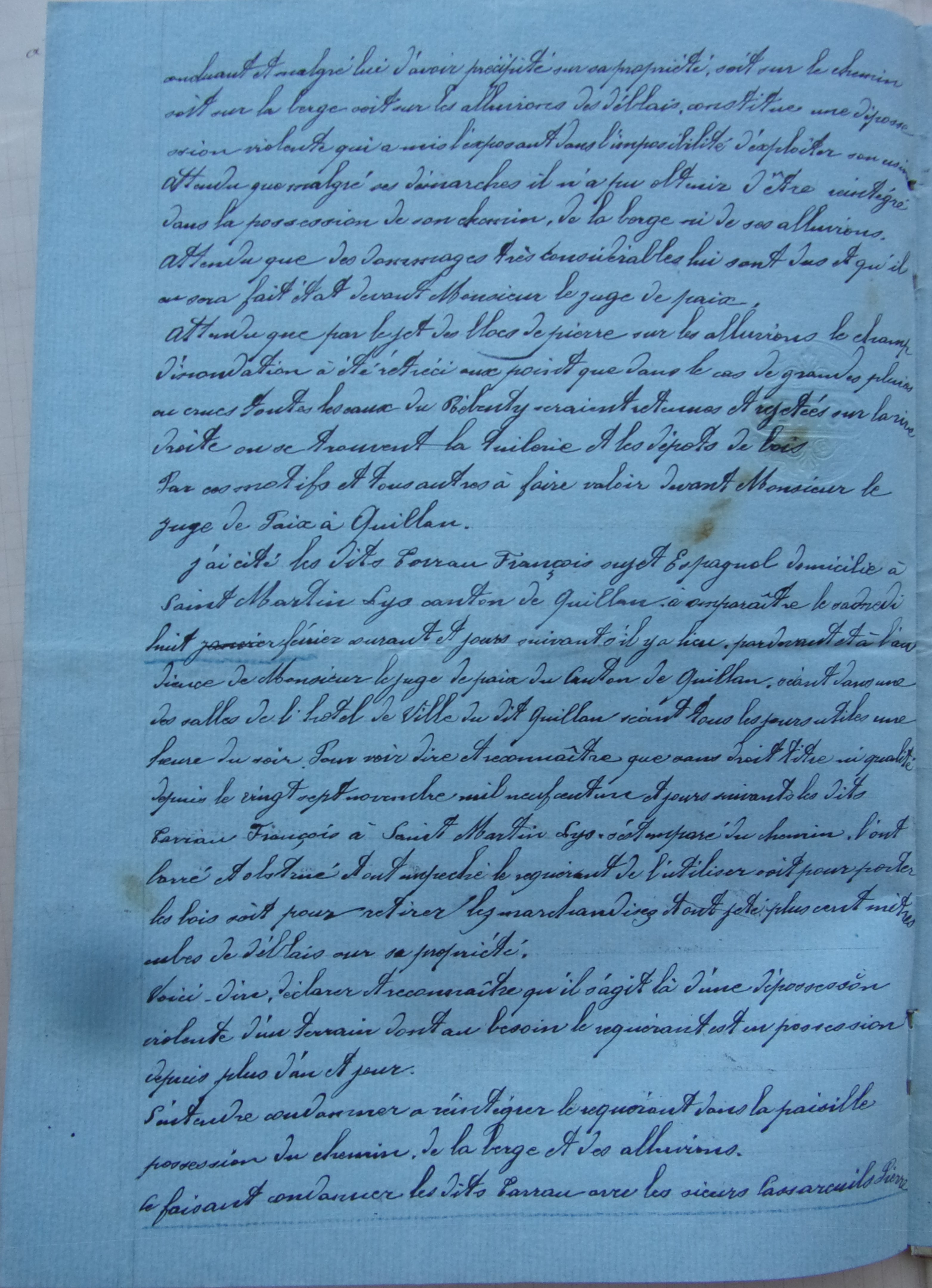 19020206 juge de paix  Travaux chemin vicinal 5 quirbajou axat indemnisation Dumont p4 100_9363