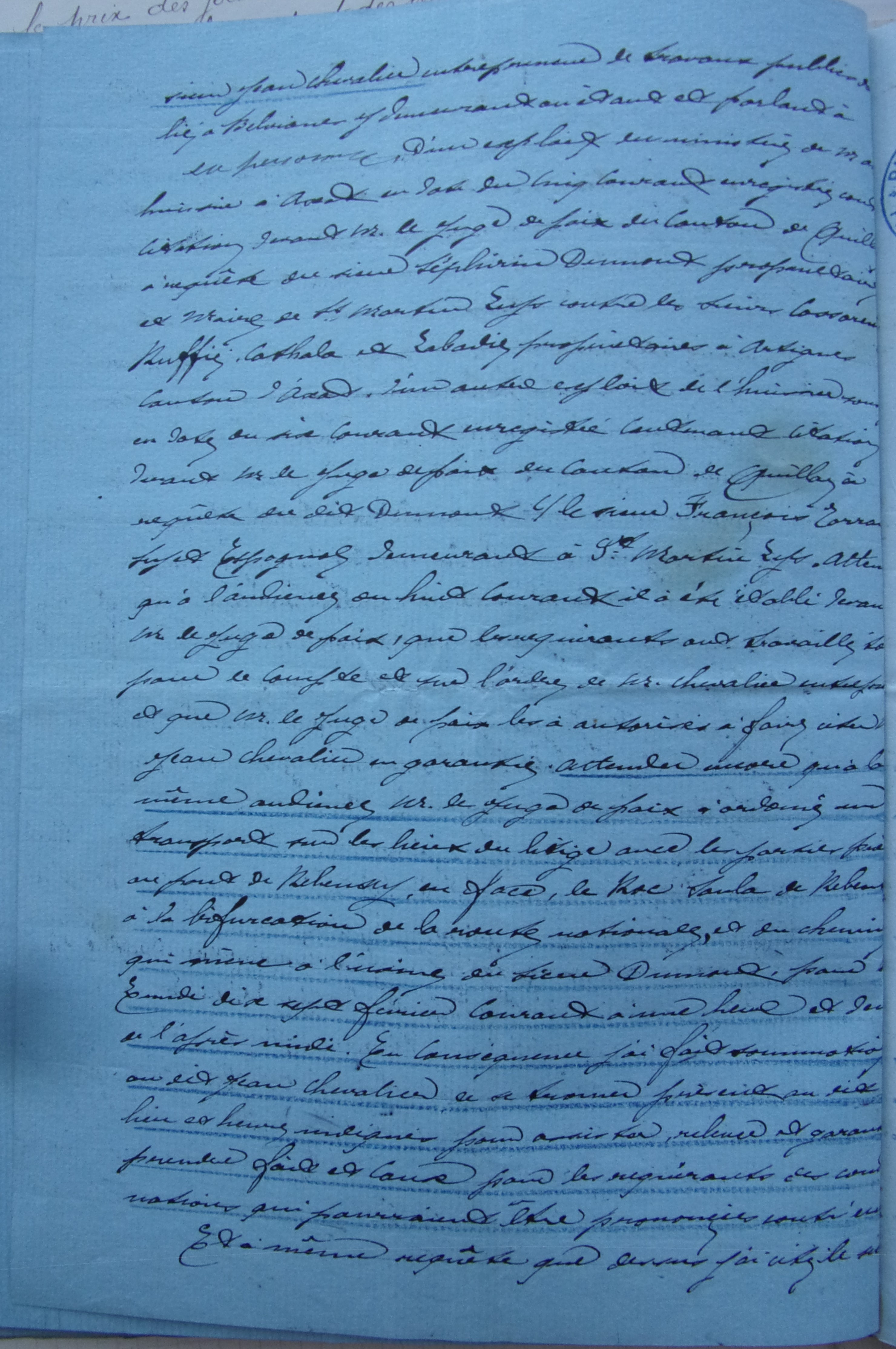 19020206 juge de paix  Travaux chemin vicinal 5 quirbajou axat indemnisation Dumont p6 100_9365
