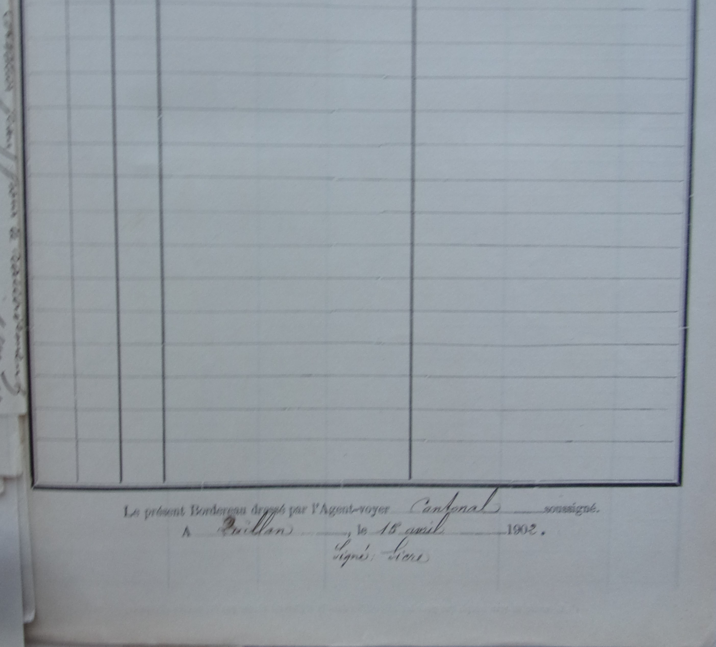 19020415 bordereau des pièces adressées à l'agent voyer Chemin vicinal 5 Quirbajou Axat p2 100_9392