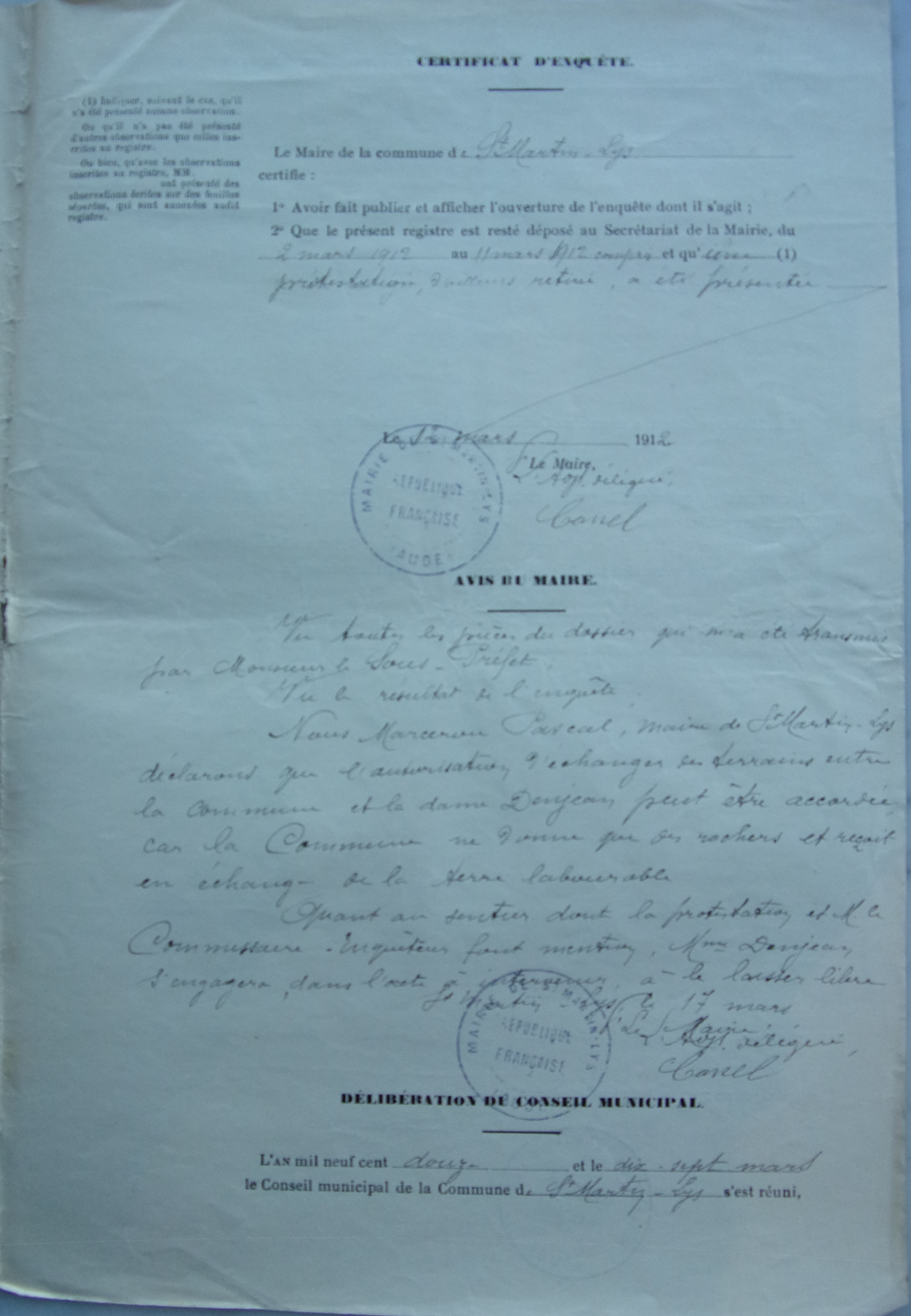 27 février 1912 - Enquête sur un échange de terrain p3