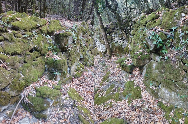 Saint Martin Lys - Ancien escalier permettant d'accéder au champ au dessus du sentier piétonnier