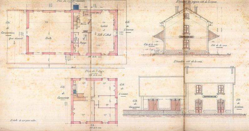 Plan de gare de la Compagnie du midi