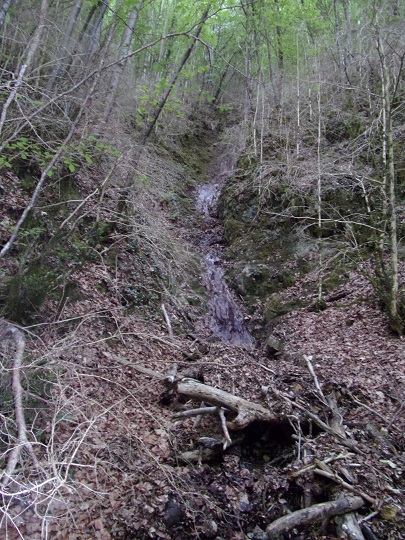Joucou, une cascade sur un ruisseau transverse