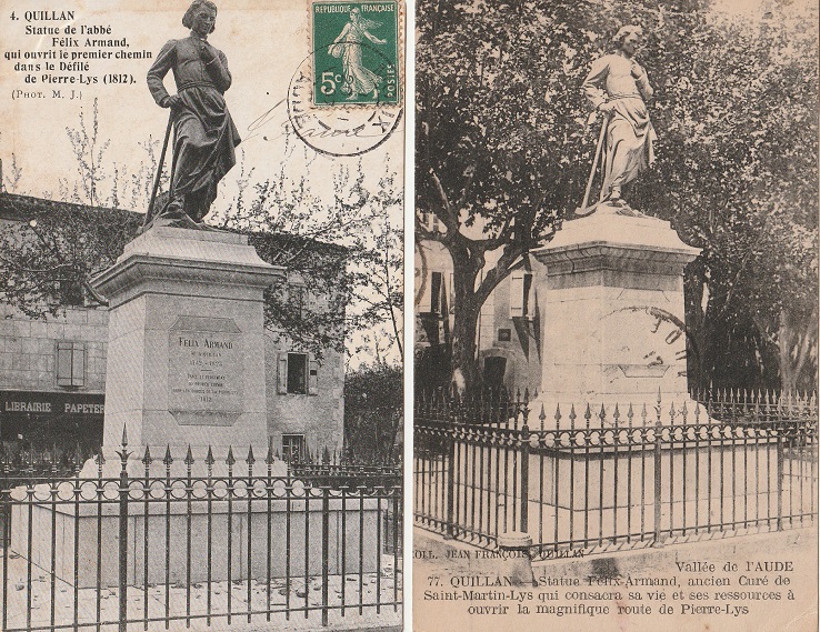carte postales de la Statue de bronze de Félix Armand 1