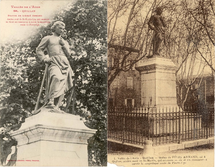 carte postales de la Statue de bronze de Félix Armand 3