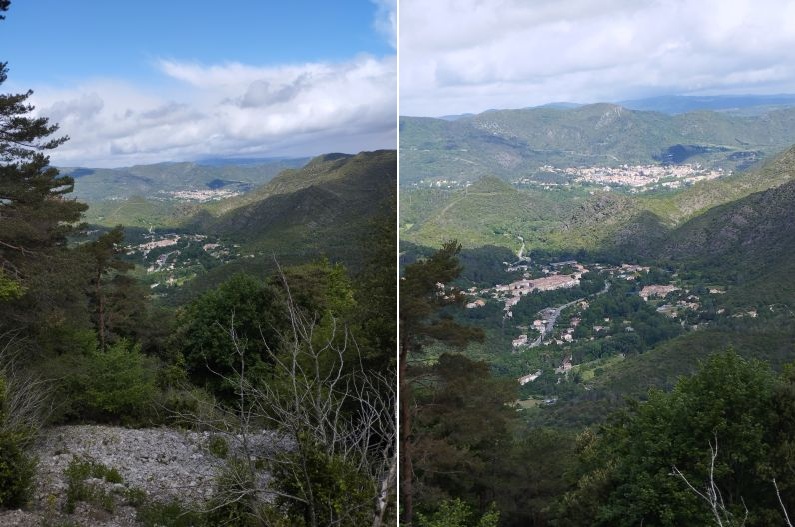 Vue sur Quillan et Belvianes