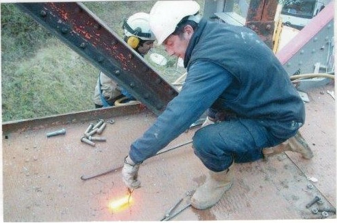 St Martin Lys, réparation du pont de fer du bourrec 2020 détail four