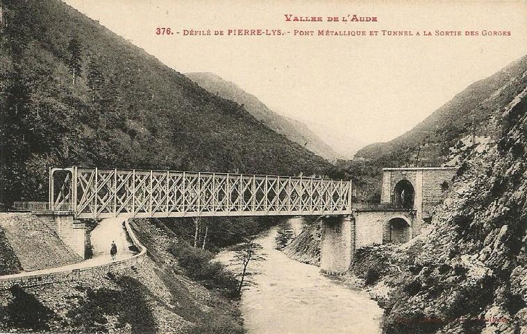 St Martin Lys, le pont de fer - carte postale ancienne