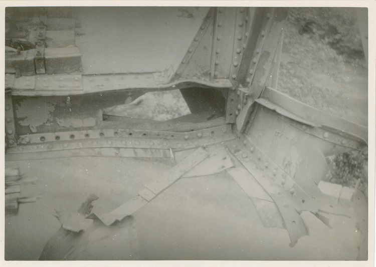 St Martin Lys, pont de fer du bourrec 1944 détail 1
