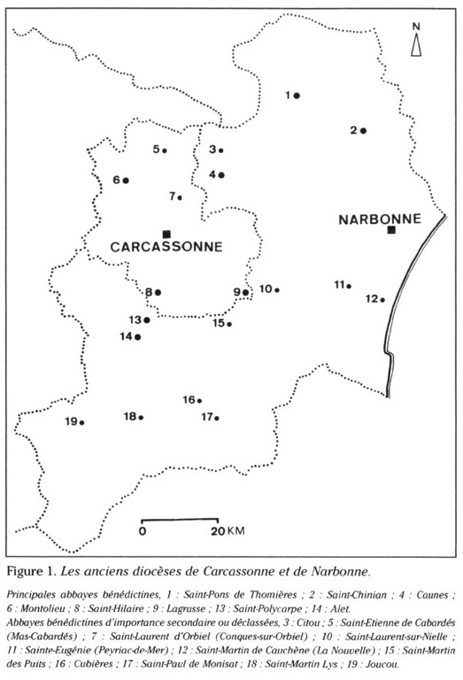 Abbayes bénédictines des diocèses de Carcassonne et Narbonne