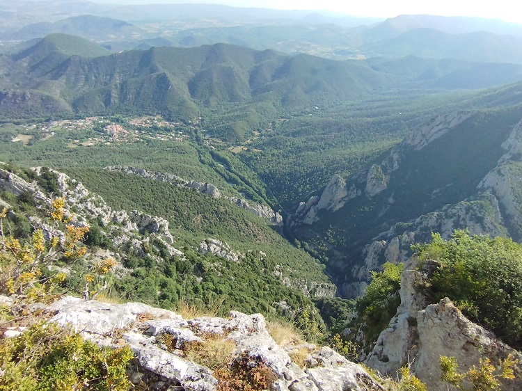 St Martin Lys, point de vue du chemin de Quirbajou, vue des gorges