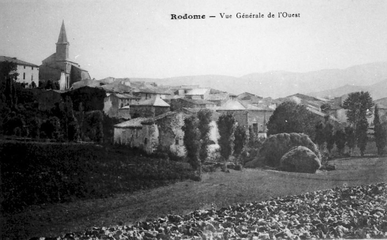 Rodome, Carte postale ancienne,vue générale de l'ouest