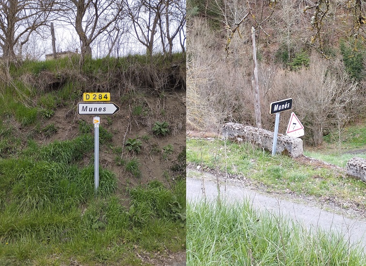 Rodome - hameau de Munès, panneaux