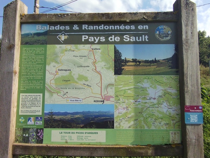 Gallinagues, Panneau d'information randonnées