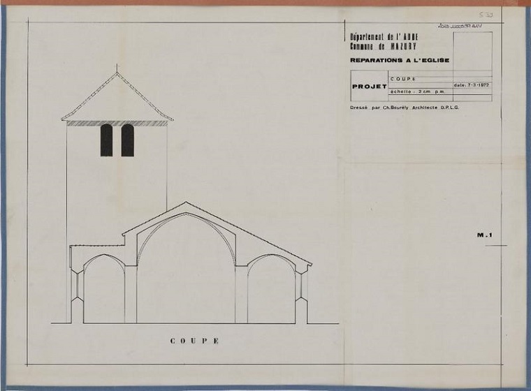 Mazuby - Plan de l'église 1