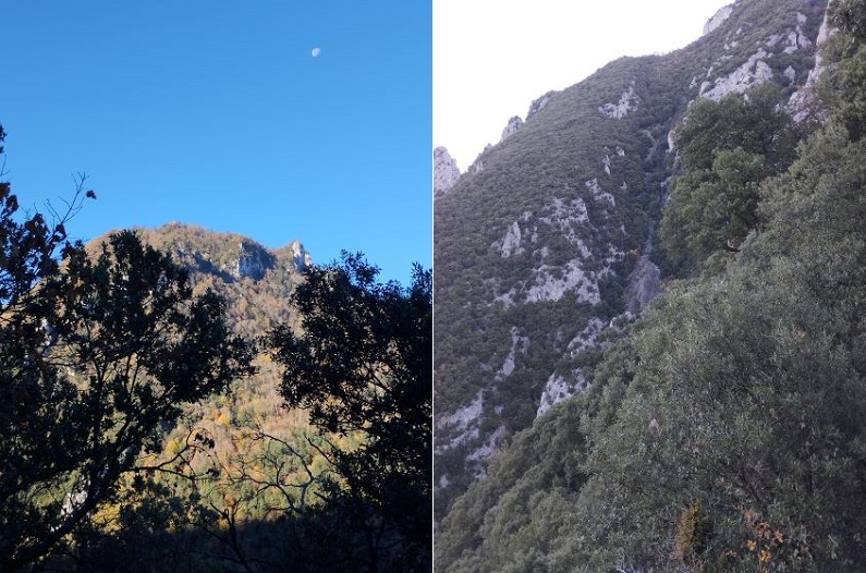 Gorges de St Gorges, Paysages aperçus en remontant la voie 1