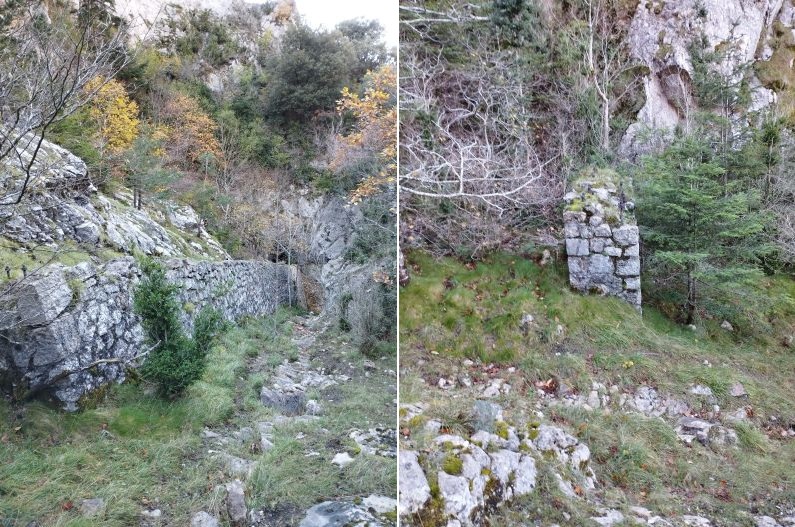 Gorges de St Gorges, Culée d'un Pont portant la voie ferrée 2