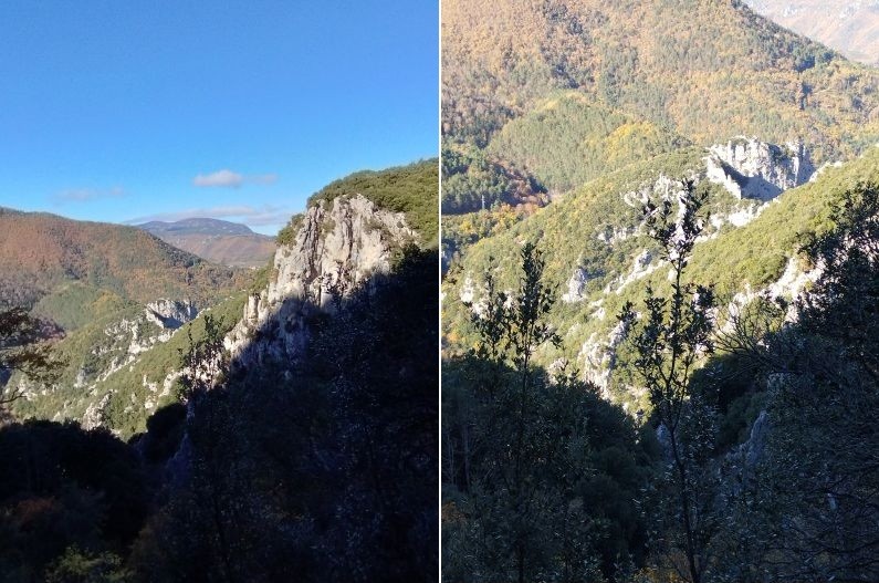 Paysages depuis la voie ferrée du funiculaire 1