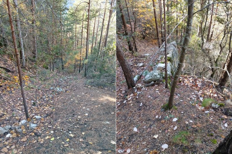 ancienne tire à 40% sur la partie basse du parcours