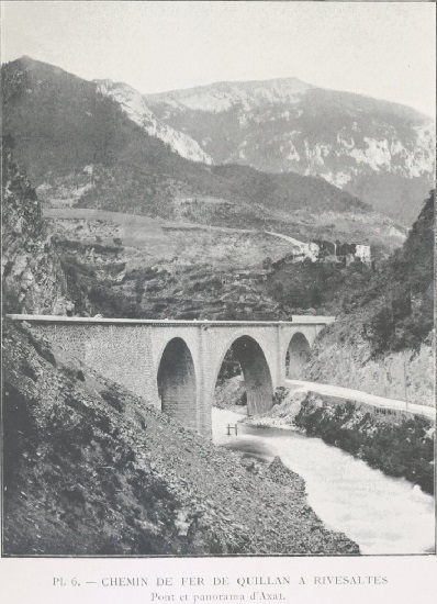 Pont de chemin de fer à la sortie d'Axat