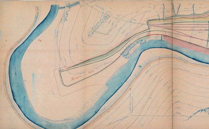 Plan de 1882 sur l'emplacement de la gare 2