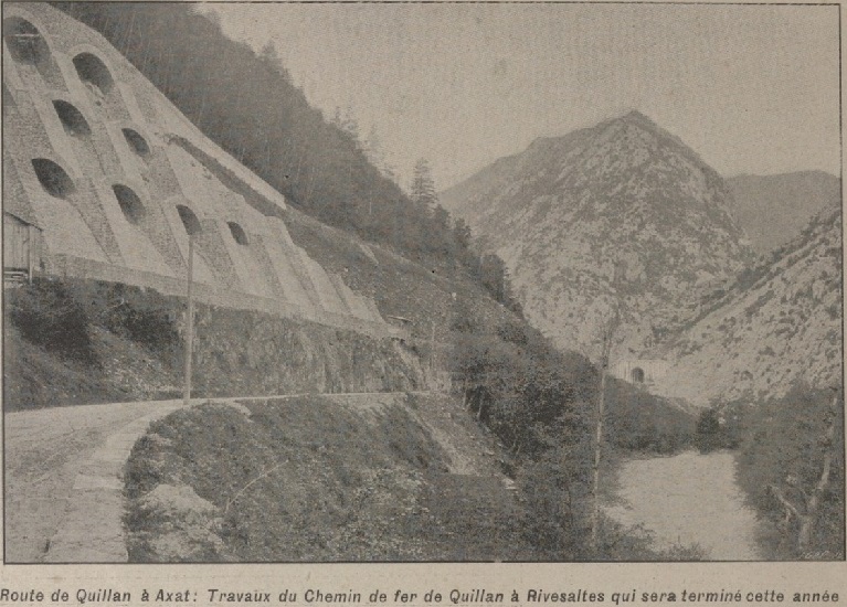 Voie férrée St Martin lys - avant tunnel de la Gamasse 1904